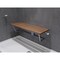 Steamspa Two Person 35 in. Teak Wood Wall Mounted Folder Shower Seat in Chrome Trim SSP-SS-D-CH - alternate 2